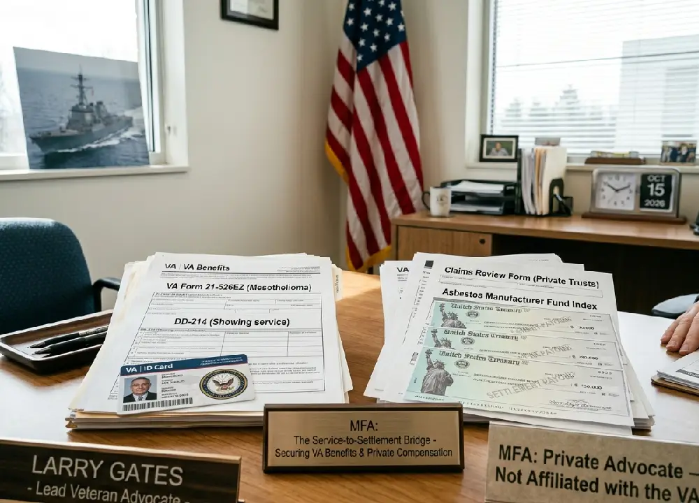 A high-definition, professional desktop overview photograph taken in the MFA office setting established in image_2.png. The scene is organized and instructional, mirroring the layout of the "Introduction" section.