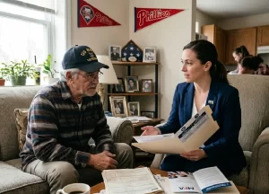 Infographic detailing mesothelioma claim deadlines for Veterans, explaining the Discovery Rule, statute of limitations by state, and the difference between VA benefits and private asbestos trust fund settlements.